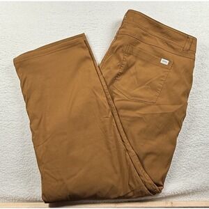 Orvis Tech Fleece Lined Pants Mens 40x30 Brown Stretch Hiking Cargo Repellant